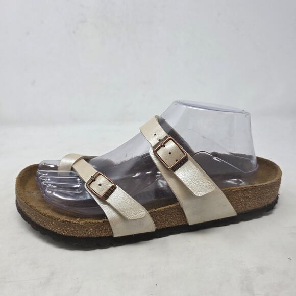 Birkenstock Women’s Mayari Sandals Beige Leather Size 39 (US 8–8.5) - Picture 2 of 8